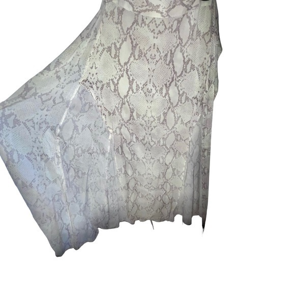 Olivaceous Sateen Maxi Skirt in Snakeskin Pattern Size S - Picture 6 of 8